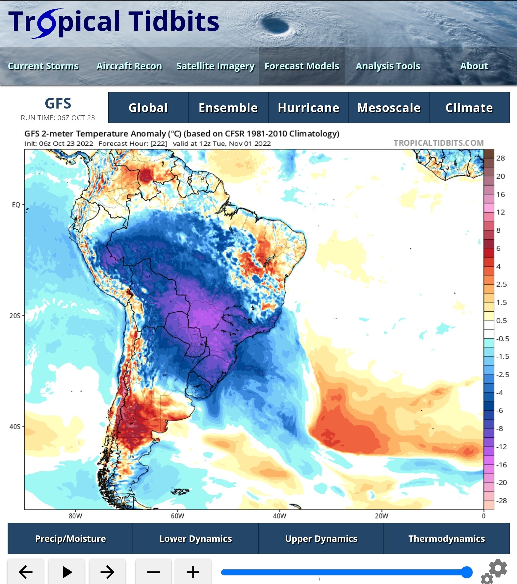 Monitoramento e Previsão - Brasil/América do Sul - Outubro/2022 - Page 10 -  Monitoramento e Previsão - América do Sul - Brasil Abaixo de Zero