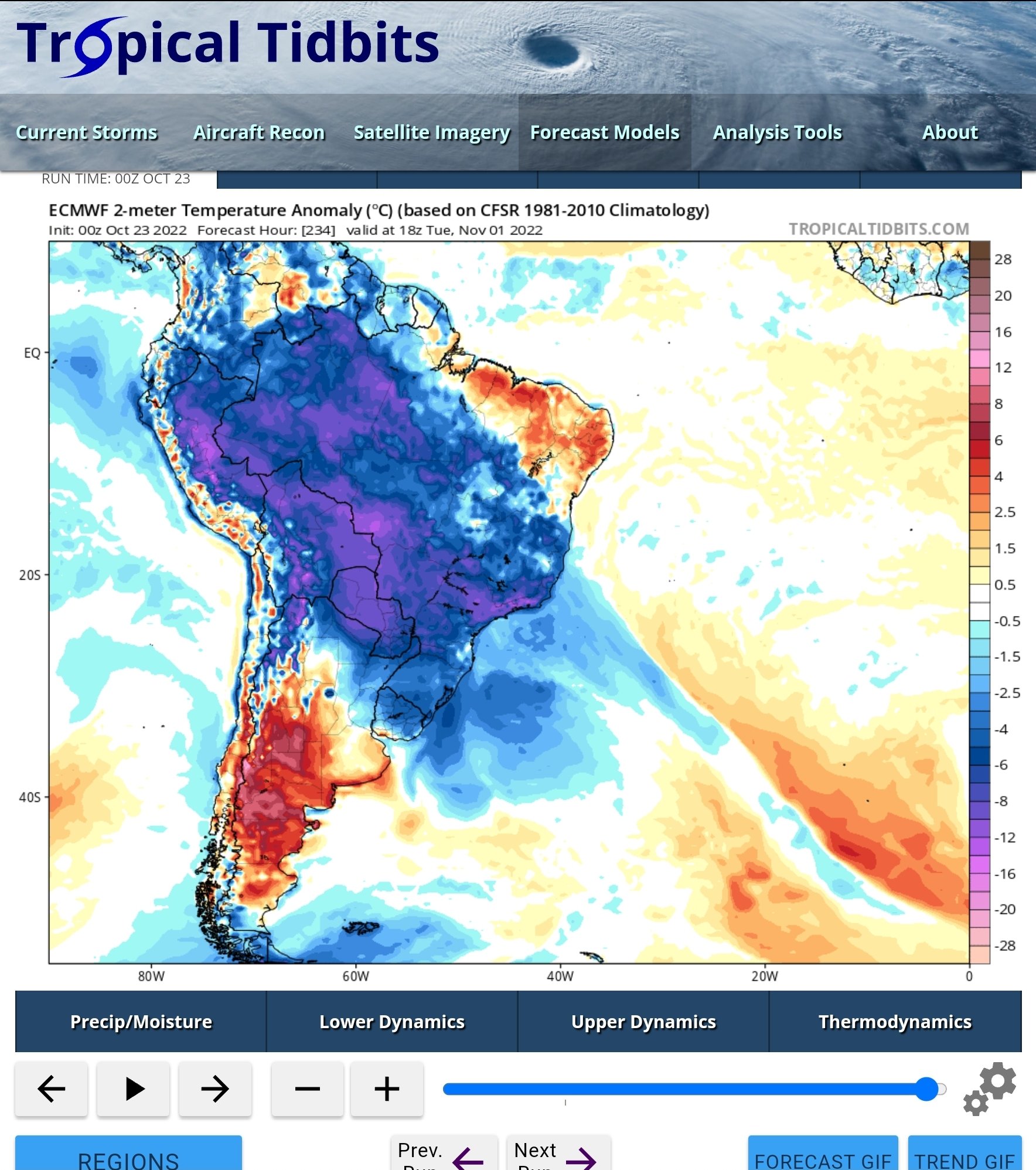 Monitoramento e Previsão - Brasil/América do Sul - Outubro/2022 - Page 10 -  Monitoramento e Previsão - América do Sul - Brasil Abaixo de Zero